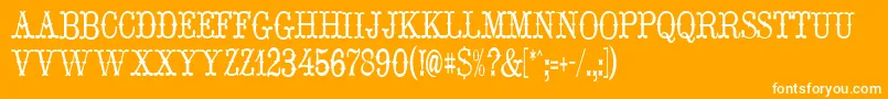 フォントParizhel – オレンジの背景に白い文字