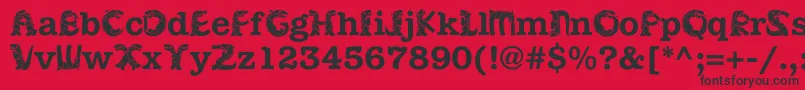 Kadinosob Font – Black Fonts on Red Background