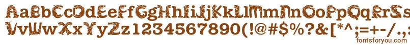 Kadinosob Font – Brown Fonts on White Background