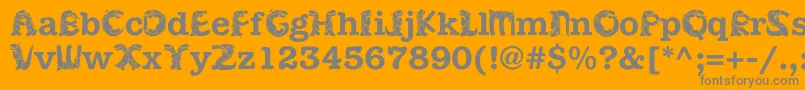 Kadinosob Font – Gray Fonts on Orange Background