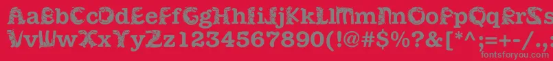 フォントKadinosob – 赤い背景に灰色の文字