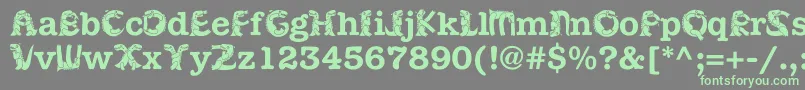 Kadinosob Font – Green Fonts on Gray Background