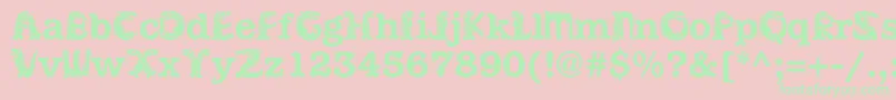 Kadinosob Font – Green Fonts on Pink Background