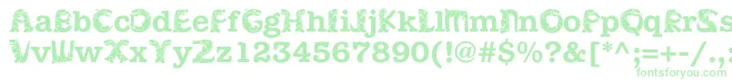 Kadinosob Font – Green Fonts on White Background