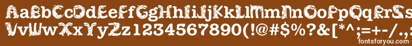 Kadinosob Font – White Fonts on Brown Background