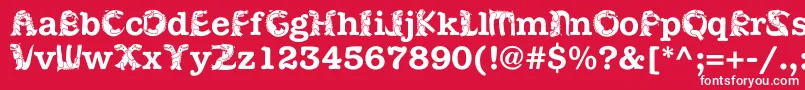 Kadinosob Font – White Fonts on Red Background