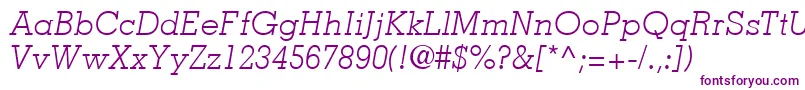 MemphisLtLightItalic-fontti – violetit fontit