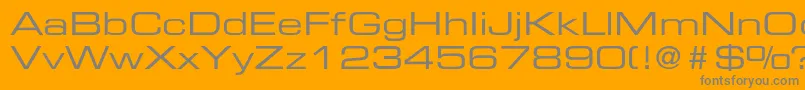 PfeurosetRegular-Schriftart – Graue Schriften auf orangefarbenem Hintergrund
