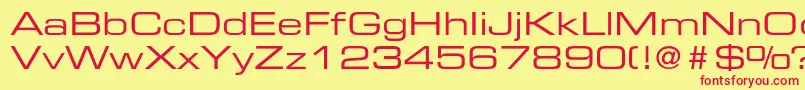 PfeurosetRegular Font – Red Fonts on Yellow Background