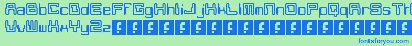 Moonmonkey Font – Blue Fonts on Green Background