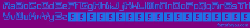 Moonmonkey Font – Blue Fonts on Purple Background