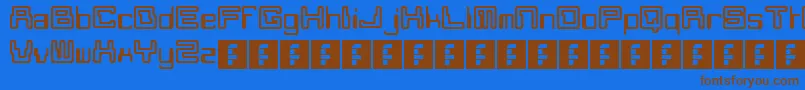 Moonmonkey Font – Brown Fonts on Blue Background