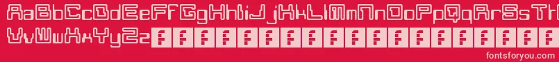 Moonmonkey Font – Pink Fonts on Red Background