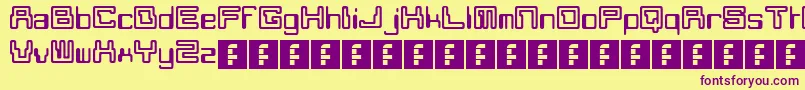 Moonmonkey Font – Purple Fonts on Yellow Background