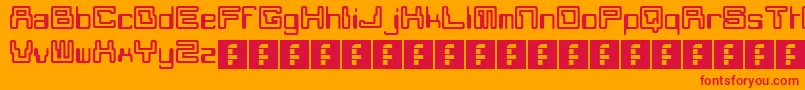 Moonmonkey Font – Red Fonts on Orange Background