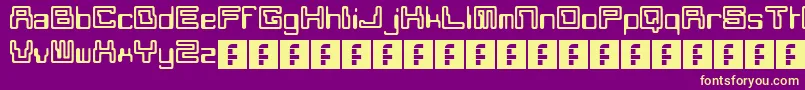 Шрифт Moonmonkey – жёлтые шрифты на фиолетовом фоне