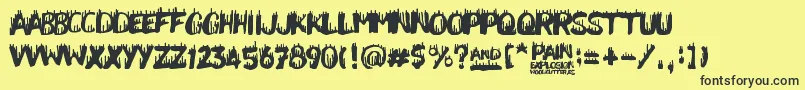 PainExplosion Font – Black Fonts on Yellow Background