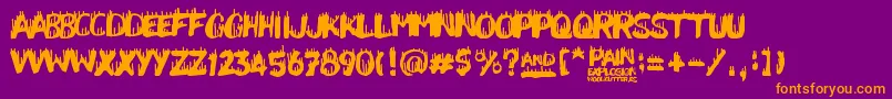 PainExplosion Font – Orange Fonts on Purple Background