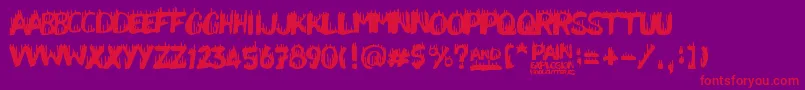 PainExplosion Font – Red Fonts on Purple Background