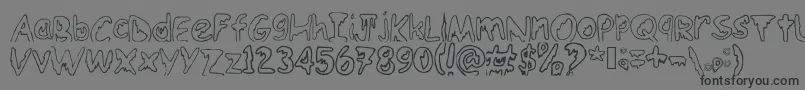 Emoo Font – Black Fonts on Gray Background