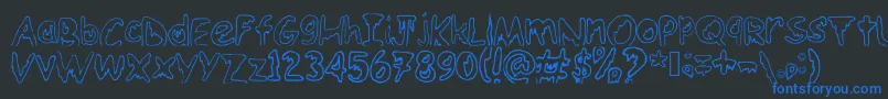 More about Emoo Font Emoo Font – Blue Fonts on Black Background