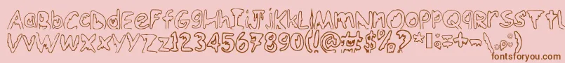 Emoo Font – Brown Fonts on Pink Background