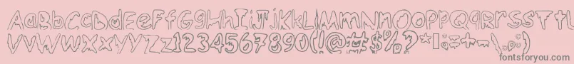 Emoo-Schriftart – Graue Schriften auf rosa Hintergrund