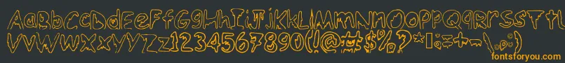Emoo Font – Orange Fonts on Black Background
