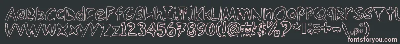 Emoo Font – Pink Fonts on Black Background