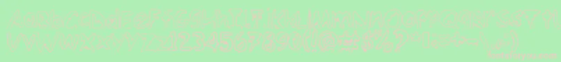 Emoo Font – Pink Fonts on Green Background