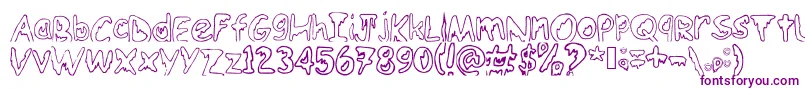 Emoo Font – Purple Fonts on White Background