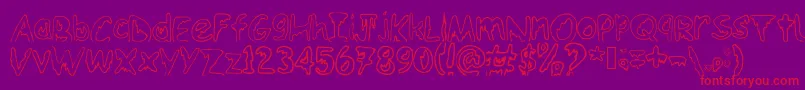 Emoo Font – Red Fonts on Purple Background