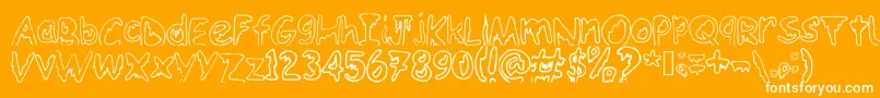 Шрифт Emoo – белые шрифты на оранжевом фоне