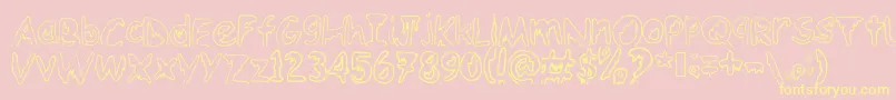 Emoo Font – Yellow Fonts on Pink Background