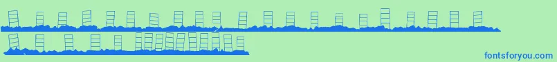 fuente HollywoodCapitalBlank – Fuentes Azules Sobre Fondo Verde