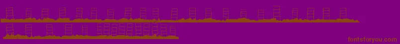 HollywoodCapitalBlank-Schriftart – Braune Schriften auf violettem Hintergrund