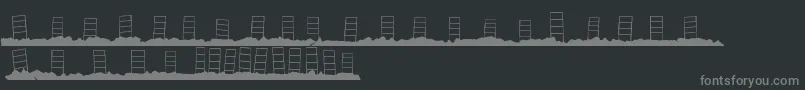 HollywoodCapitalBlank-fontti – harmaat kirjasimet mustalla taustalla