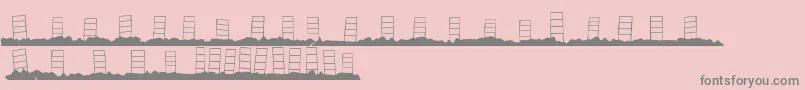 フォントHollywoodCapitalBlank – ピンクの背景に灰色の文字