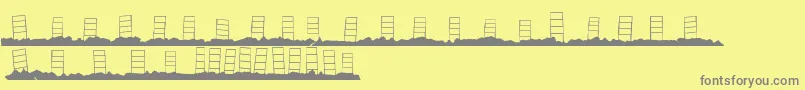 フォントHollywoodCapitalBlank – 黄色の背景に灰色の文字