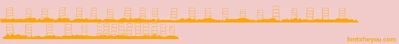 HollywoodCapitalBlank Font – Orange Fonts on Pink Background