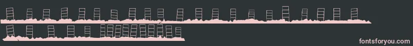 Fonte HollywoodCapitalBlank – fontes rosa em um fundo preto