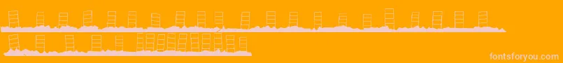 fuente HollywoodCapitalBlank – Fuentes Rosadas Sobre Fondo Naranja