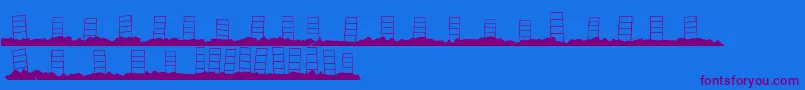 HollywoodCapitalBlank-Schriftart – Violette Schriften auf blauem Hintergrund