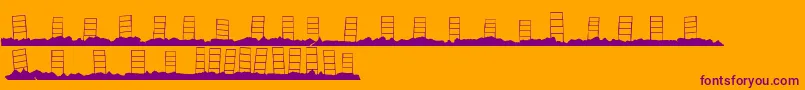 Police HollywoodCapitalBlank – polices violettes sur fond orange