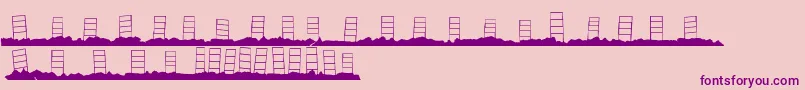HollywoodCapitalBlank-fontti – violetit fontit vaaleanpunaisella taustalla