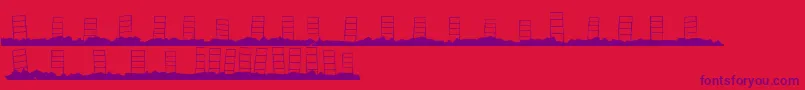Police HollywoodCapitalBlank – polices violettes sur fond rouge