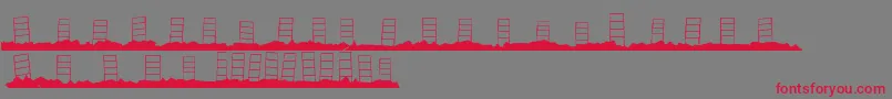 フォントHollywoodCapitalBlank – 赤い文字の灰色の背景