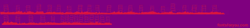 HollywoodCapitalBlank Font – Red Fonts on Purple Background