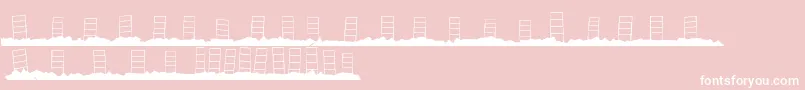 フォントHollywoodCapitalBlank – ピンクの背景に白い文字