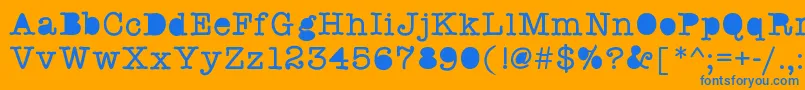 Swstaffmeeting Font – Blue Fonts on Orange Background